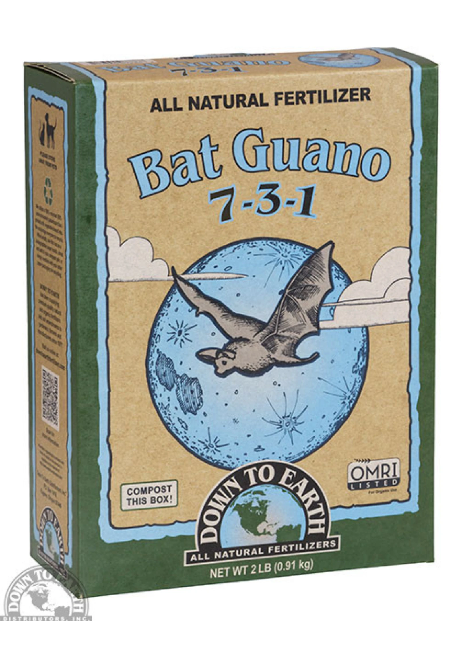 Bat Guano 7-3-1 Organic Fertilizer, 2lb 1 Bat Guano 7-3-1 Organic Fertilizer, 2lb