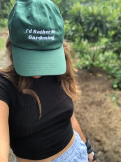 I'd Rather Be Gardening Embroidered Dad Hat -Sowexotic Shop IMG 9044 scaled