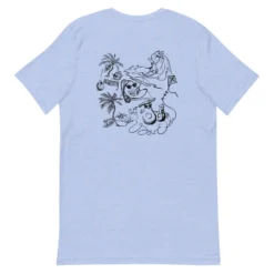 Sow Exotic Summer Beach Party T-Shirt -Sowexotic Shop unisex premium t shirt heather blue back 60bb959349d54